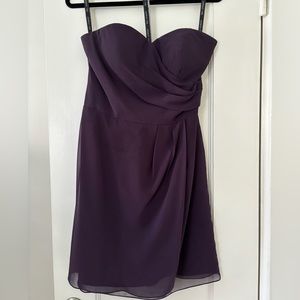 Strapless bridesmaid dress